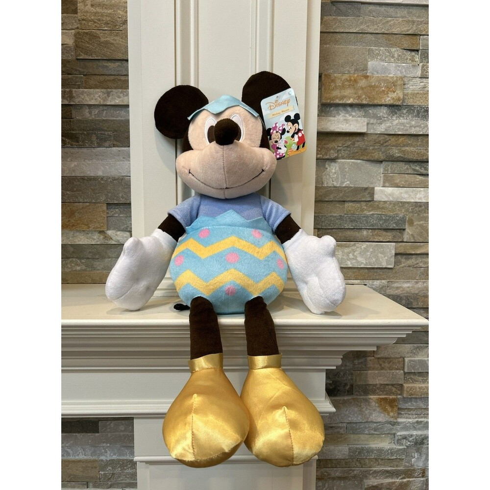 Disney Mickey Mouse Easter Plush Toy Stuffed Collectible Egg Outfit Spring Gift